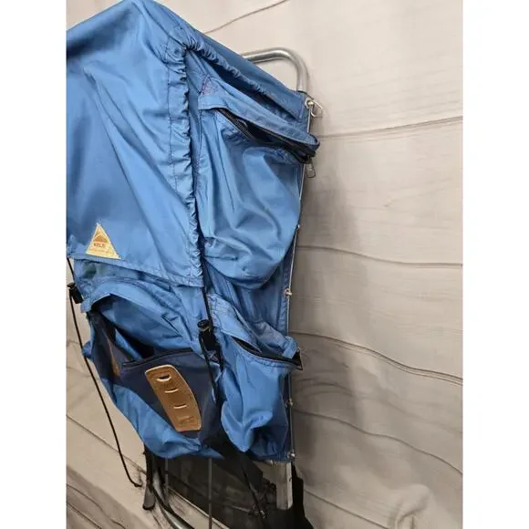 Vintage Kelty External Aluminum Frame Pack Backpack Camping Hiking Blue EUC